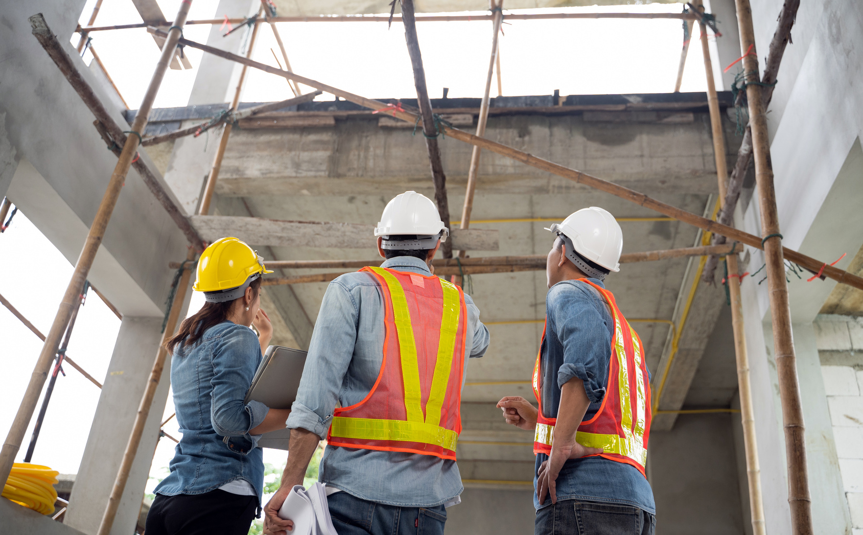 Engineer and Architect Checking Building Structure